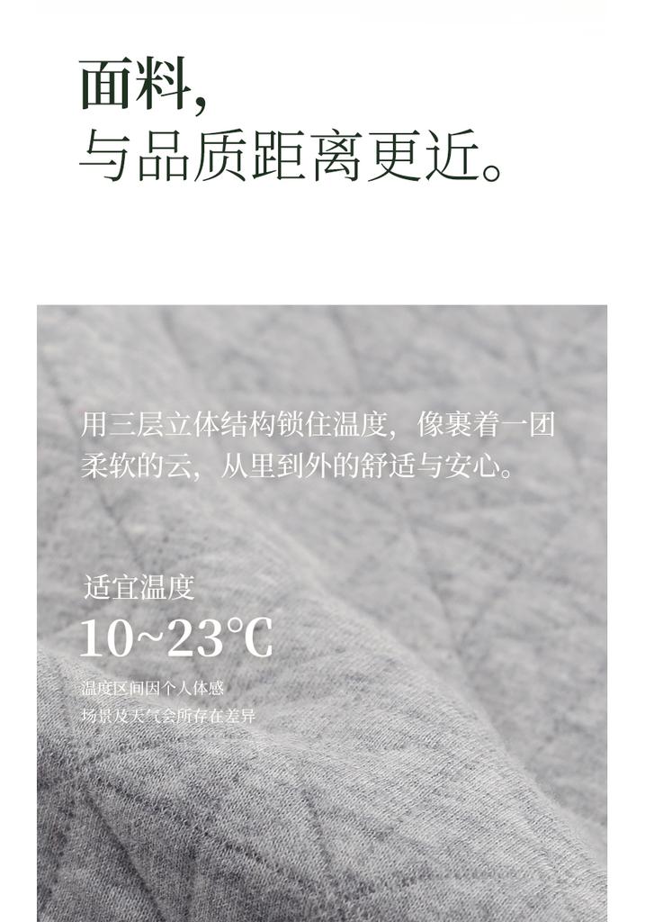 Xuan Liang Women's Winter Thick Cotton Long Sleeve Air Cotton Interlayer Home Clothes Set