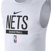 Nike Dri-FIT NBA Brooklyn Nets Letter Print Быстросохнущий тренировочный спортивный повседневный дышащий баскетбольный жилет для мужчин, жилеты белого цвета DR6753-100