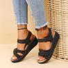 New Large Size Casual Fish Mouth Sandals Hot Roman Style Sandals Women Wear Velcro Shoes