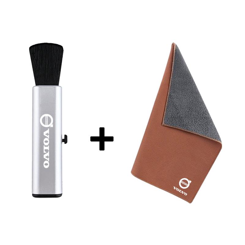 Car Interior Cleaning Soft Brush With Car Wash Towel Microfiber Cleaning Cloth For Volvo RDESIGN XC60 XC90 S60 S80 S60L V40 V60
