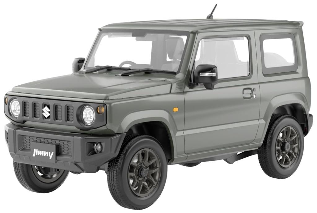 Aoshima Bunka Kyozaisha Rakupla Snap Car Series JB64 Jimny 2018 Jungle Green Пластиковая модель 1/24 № 03-JG с цветовой кодировкой (Машина)