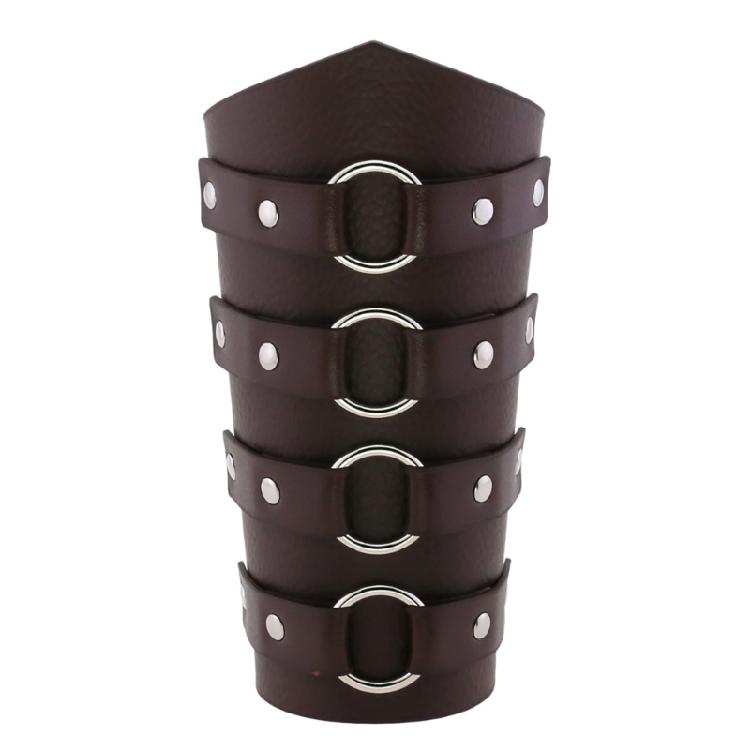 Элегантные винтажные кожаные браслеты на запястье с круглой пряжкой, идеальная посадка для мужчин и женщин, для исторических реконструкций