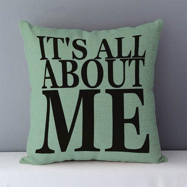 Popular Phrase Words Letters Printed Couch Cushion Home Decorative Pillows 45X45Cm Cotton Linen Square Cushions \"Love You More\