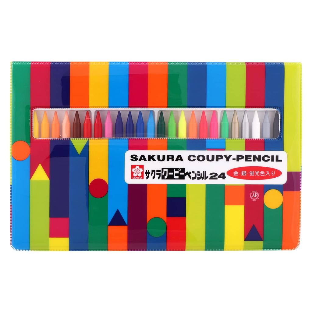 Цветные купы Sakura Craypas 24 Мягкие FY24R1 Карандаши, Карандаши, Цвета, Пенал,