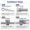 5pcs Titanium Spring Lock Washer M3 M4 M5 M6 M8 M10 M12 M16 M18 M20 TA2 Titanium Gr2 Spring Split Lock Washer Elastic Gasket