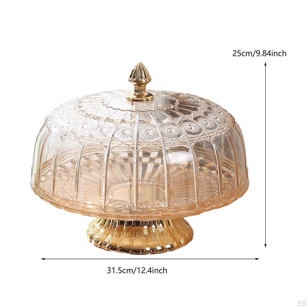 Подставка для торта с крышкой для подачи десертов и фруктов