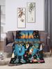 Warm Blanket for Girls  Years Travel Skateboard Design Flannel Bedding Throw Sofa Bed Cover Funny Italian Brainrot Style