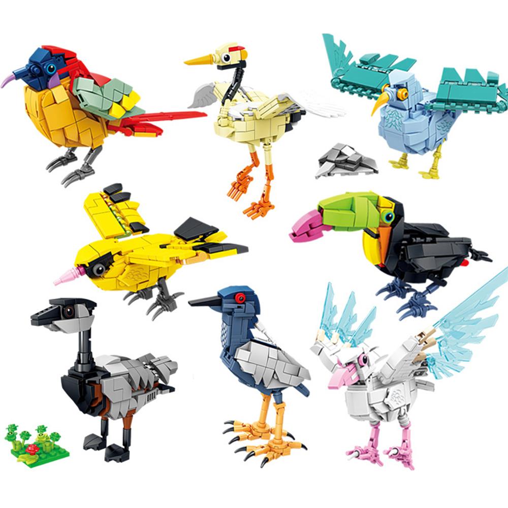 3D Мультяшные Животные Строительные Блоки Образовательная Игрушка для Детей Реалистичное Украшение Стола Креативный Подарок для Мужчин и Женщин Идеальный Подарок