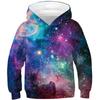 Star Space Galaxy 3D Hoodies Kids Streetwear Girls Boys Printed Children Sweatshirts Long Sleeve Autumn Winter Clothes