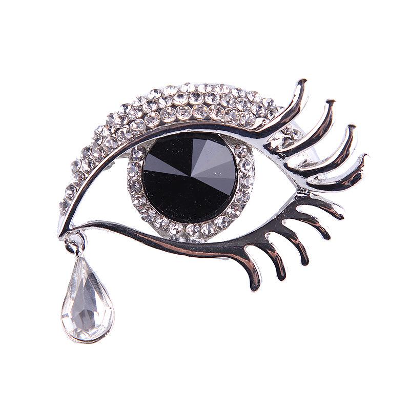 Модный темперамент, тенденция личности, полный бриллиантов, брошь в виде хрустального глаза