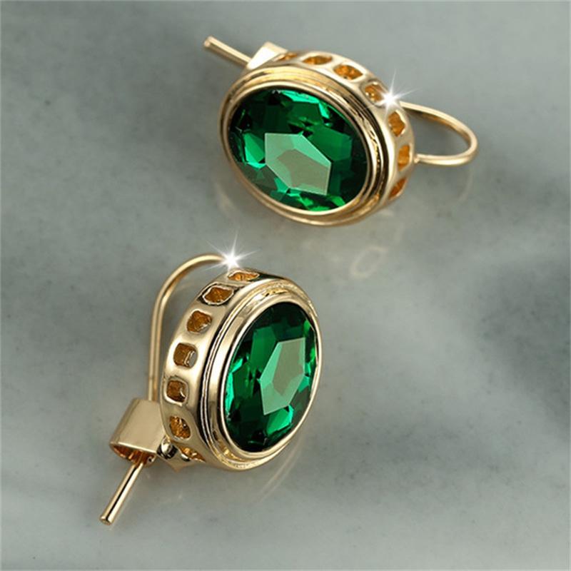 Винтажные синие овальные серьги-капли, женские элегантные свадебные банкетные украшения, подарки, серьги для помолвки и вечеринки