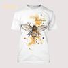 Hot Summer Men_s Bee Honey 3D Printed Short Sleeve T Shirt Unisex Casual Outdoor Stretch Streetwear