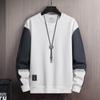 Men's Round Neck Pullovers Male Contrast Color Sweatshirts Outdoor Tops Streetwear Spring Casual Hoodies
