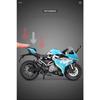 1/12 Spring Breeze 250SR Simulation Alloy Diecast Motorcycle Model Shock Absorbers Sound and Light Collection Toy for Kids Gifts