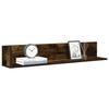 VidaXL Wall Shelves 2 Pcs Smoked Oak 100x16.5x16.5 Cm, Floating Shelf, Hanging Shelf, Corner Wall Shelf, 860044