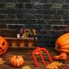 Red Devil Pitchfork Handle Plastic Pitchfork Halloween Cosplay Accessory Party Decoration Supplies