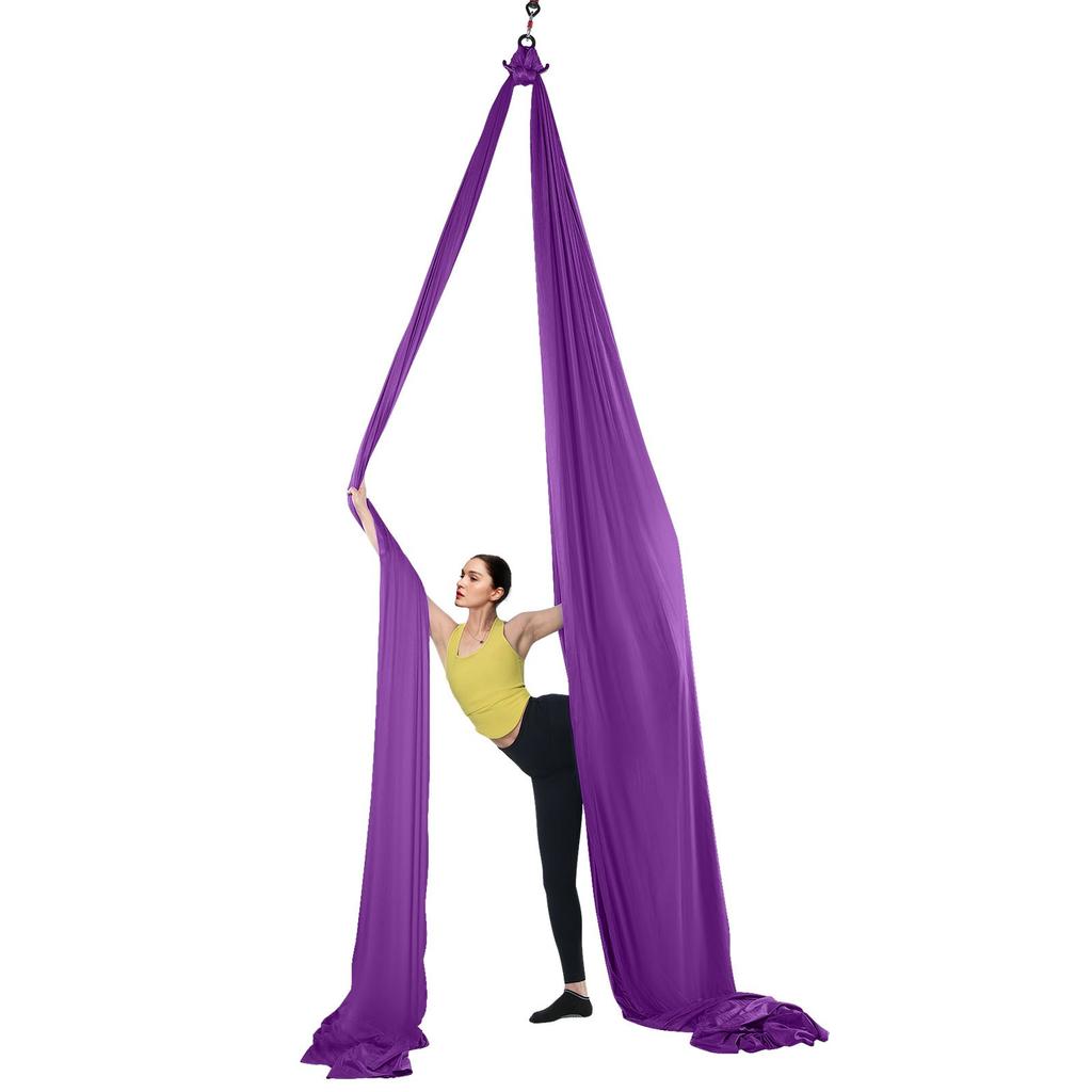 VEVOR Aerial Silk & Yoga Swing, 8.7 Yards, Aerial Yoga Hammock Kit with 100gsm Nylon Fabric, Full Rigging Hardware & Easy Set-up Guide