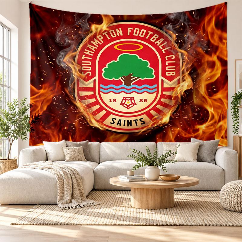Southampton Football Wall Tapestry, Soft Fabric Wall Hanging, Decorative Backdrop For Bedroom Home Wall Art