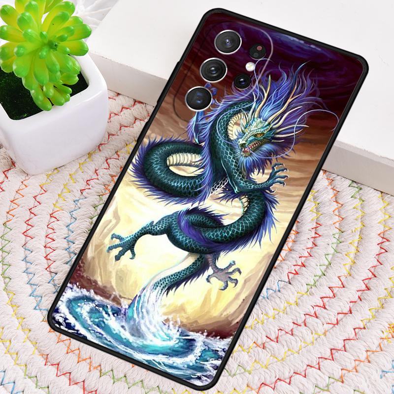 Легендарный китайский дракон Силиконовый чехол для телефона Для Samsung Galaxy note 10 pro S26 S25 S24 S23 S22 S21 Plus S25Ultra Capa Чехол
