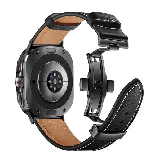 Премиальный кожаный ремешок для Samsung Galaxy Watch 8 Classic 46 мм/44 мм 40 мм Высококлассный браслет Наручный ремешок Galaxy Watch Ultra 2026 Ремешок