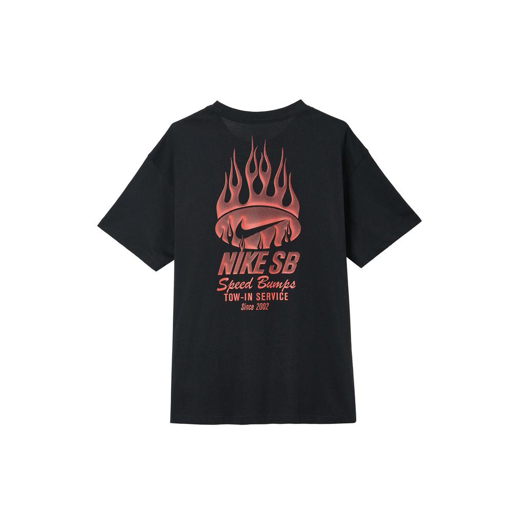 Nike SB Logo свободный крой футболка для скейтбординга мужские топы черные HJ0821-010