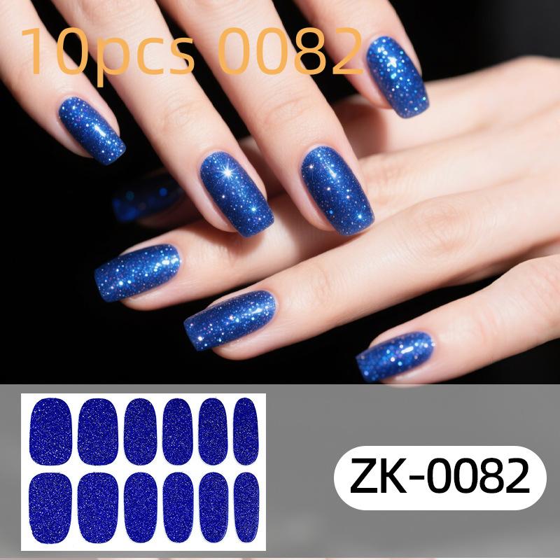 Full Cover Nail Stickers DIY Nail Polish Strips Sparkling Glitter Self Adhesive Nail Art Stickers Manicure Decoration