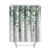 Элегантная водонепроницаемая шторка для душа с дизайном из зелени и водопада – Идеально подходит для придания безмятежного и естественного штриха