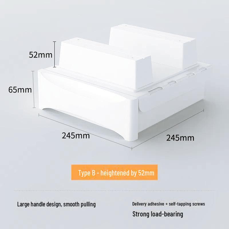 Punch-Free Under-Desk Invisible Storage Drawer for Desk Organization and Stationery
