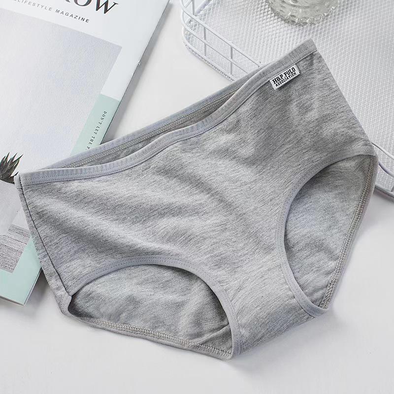 A001 Women's Mid-Low Waist Pure Cotton Breathable Red Triangle Panties