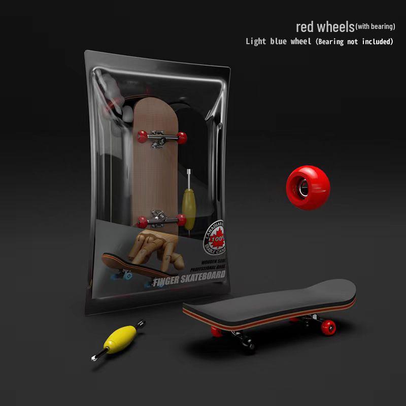 Maple Wood Finger Skateboard - Professional & Beginner Style, Novelty Flip with Bearing Wheels, Wang Yibo Edition