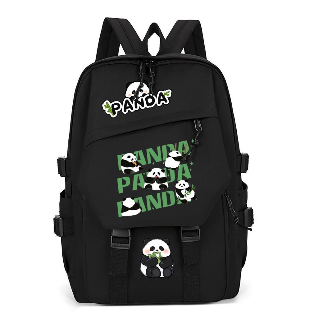 Panda Huahua Cartoon Printed Student Campus Backpack Casual Large Capacity School Bag