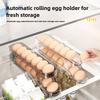 Автоматический ящик для хранения яиц с выдвижной крышкой, ящик для хранения яиц в стиле лестницы, холодильник с боковой дверью, большая емкость, автоматическая машина для прокатки яиц