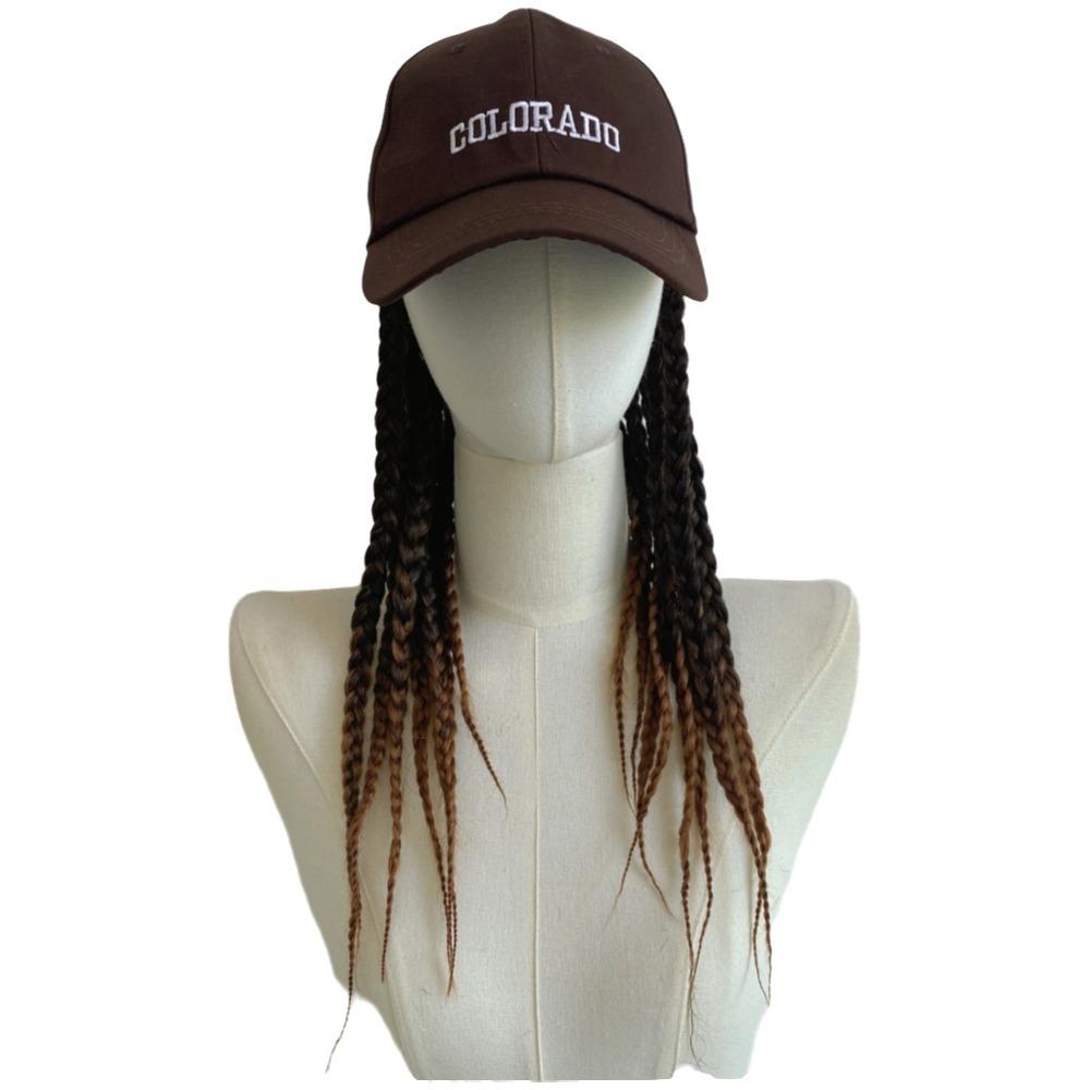 Visors Hats Black Baseball Cap with Dreadlocks Long Dirty Braid Hip Hop Hat Summer