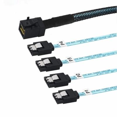 Кабель Mini SAS 12G для передачи данных, HD, длина 0,5 м, 4 порта, внутренний, преобразователь SFF 8643, длина 1,0 м, преобразователь для жесткого диска SATA