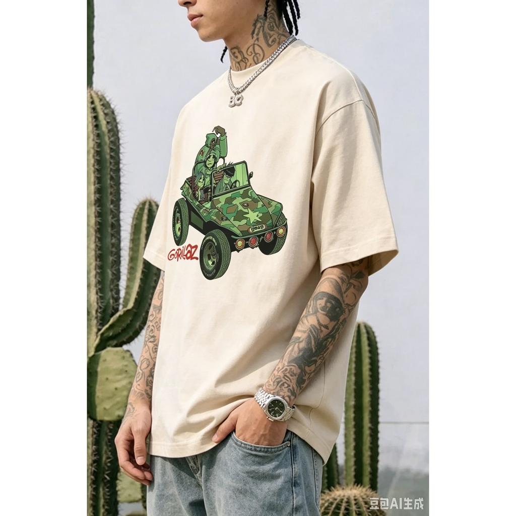 Gorillaz T-Shirt Men Women Streetwear Oversized Y2k Short Sleeves Harajuku Hip Hop Casual Loose Comfortable Tee Shirt Female Male Clothing