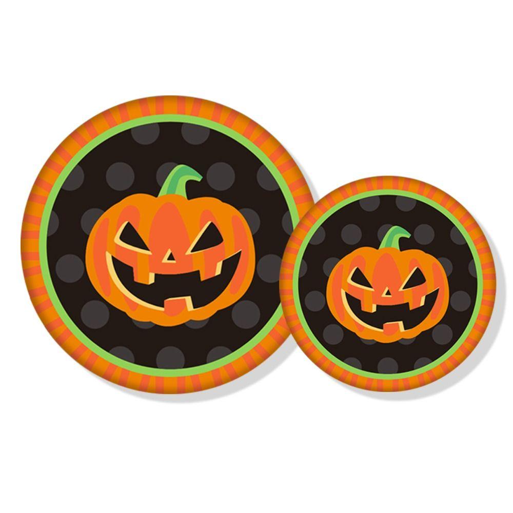 10pcs Cup Plate Halloween Disposable Tableware Halloween Party Decoration Supplies