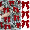 24 Pcs Small Velvet Bows Ornaments For Christmas Tree, Vintage Cute Velvet Bows Home Decor For Tree Mantle Wreath Gift Wrapping