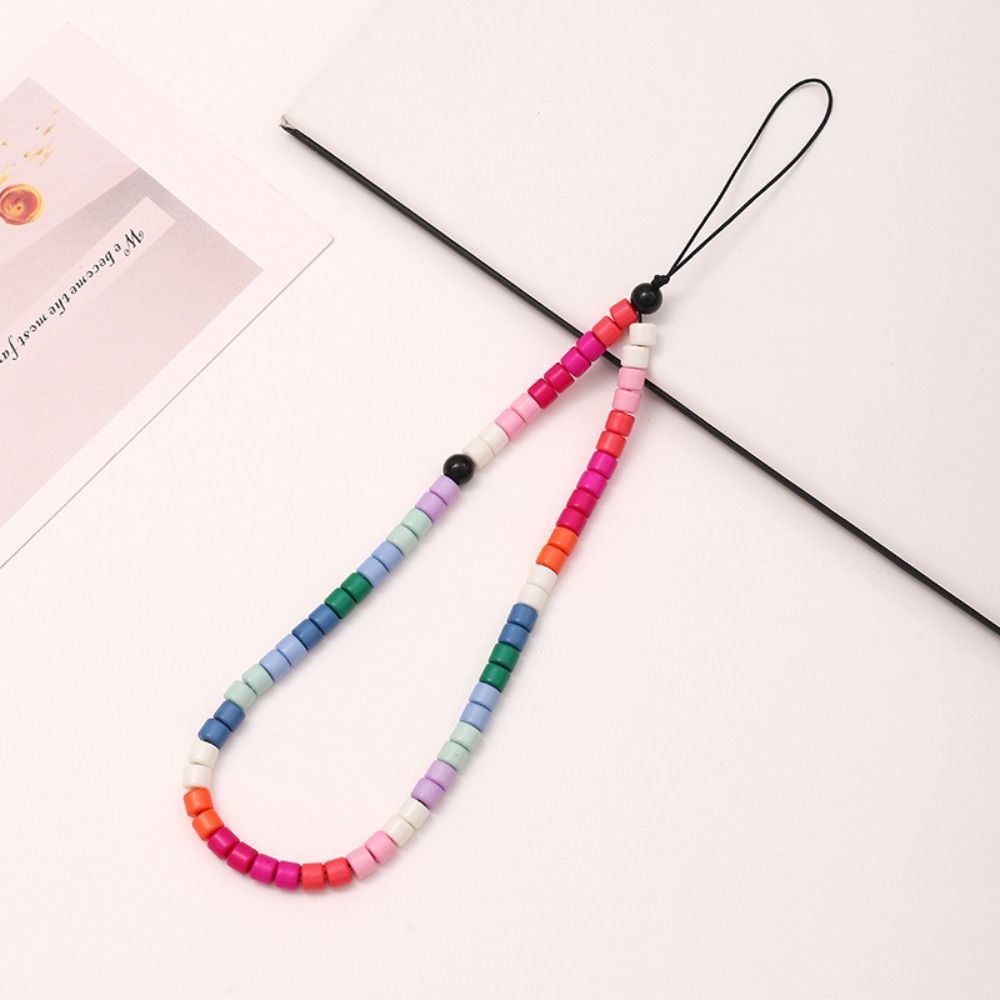 Wrist Strap Beaded Phone Lanyard Beaded Cellphone Charm Pearl Phone Chain Christmas Present