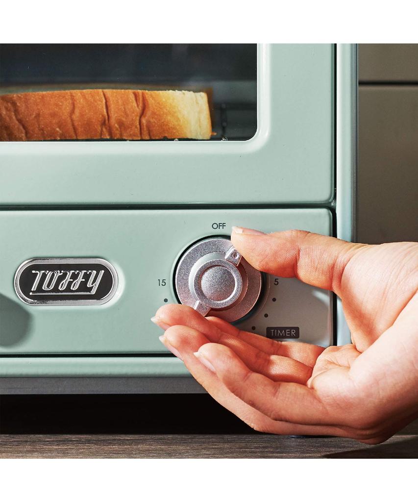 Тостер-духовка вертикальный тостер 2-х уровневый тостер новый тонкий ретро [Toffy] K-TS4 (Античный красный) К-ТС4-АР