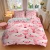 3pcs Animal-themed Piggy Pinky Soft and Comfortable Breathability, Bedding Set, Machine Washable, Suitable for All Seasons127