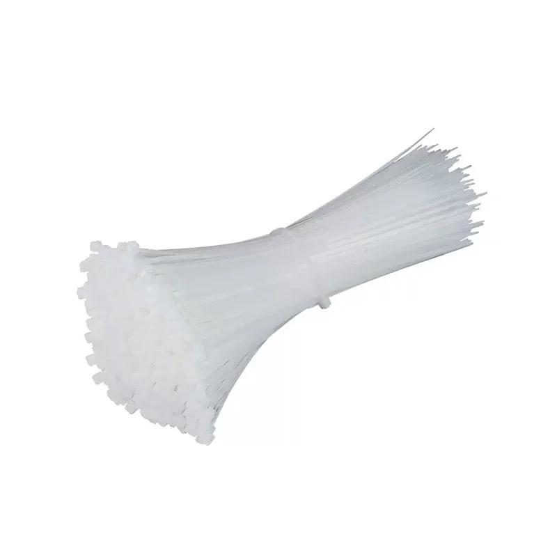 1000 PCS Self-Locked Nylon Cable Tie White/Black Plastic Wire Zip Ties Sets Fixed Binding Strong Snap High Temperature Resistant