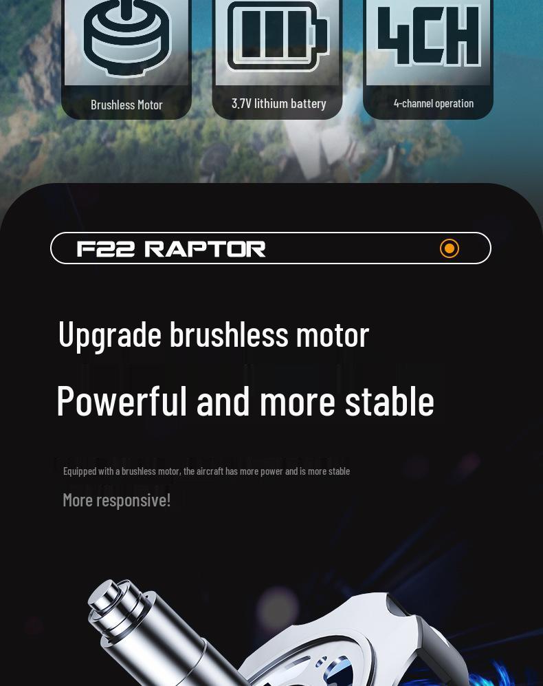 Истребитель CrossBM31 Raptor F22: 4-канальный пульт дистанционного управления, бесколлекторный двигатель, огни, модель самолета с фиксированным крылом из EPP