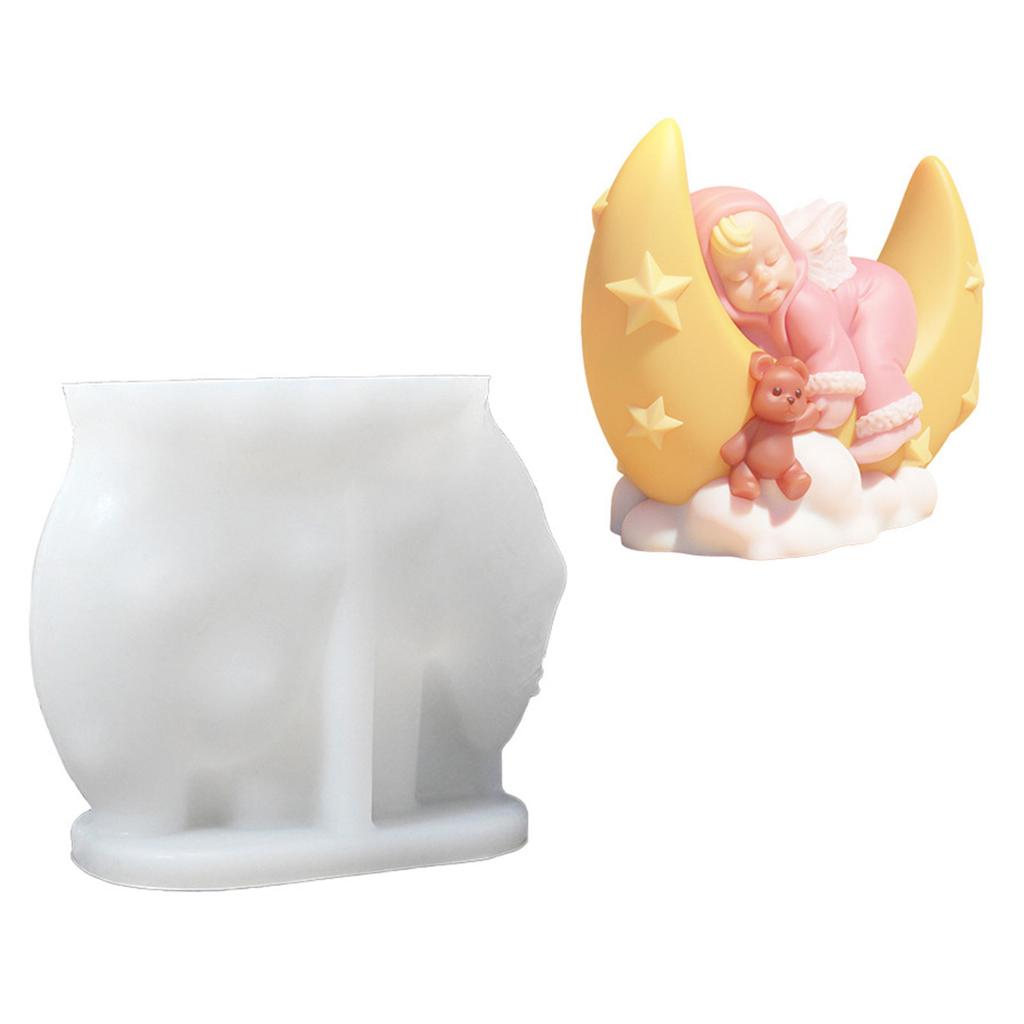 Фигурка ребенка Луны силиконовые формы для свечей мыла шоколада конфет торта помадки украшения цемента гипса силиконовые формы