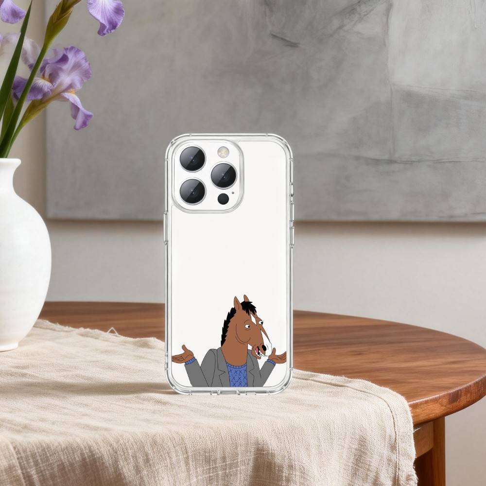 B-BoJack-K H-Horseman-N Чехол для телефона для iPhone 17p 16 15 14 13 12 11 Mini Pro Max Plus Прозрачная крышка