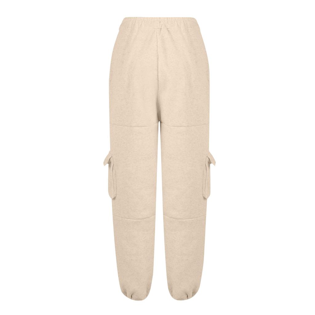 Женские базовые спортивные брюки с эластичной резинкой на талии и несколькими карманами, спортивные прямые брюки