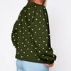 Women's Polka Dot Crewneck Sweatshirt Lightweight Casual Trendy Pullover Top for Daily Wear