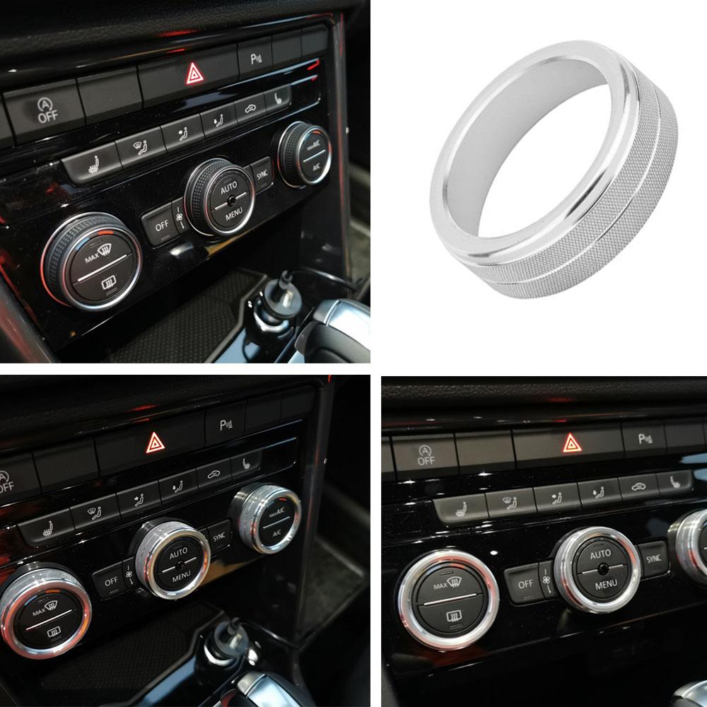 Air Condition Knob Trim Ring Climate Control Adjust Button Cover For Volkswagen VW Golf MK7 Tiguan Passat B8 T-ROC Atlas Ateca