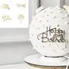 New Happy Birthday Cake Toppers For Baby Kids Adult Birthday Party Cake Decoration Gold Acrylic DIY Baking Cake Tools