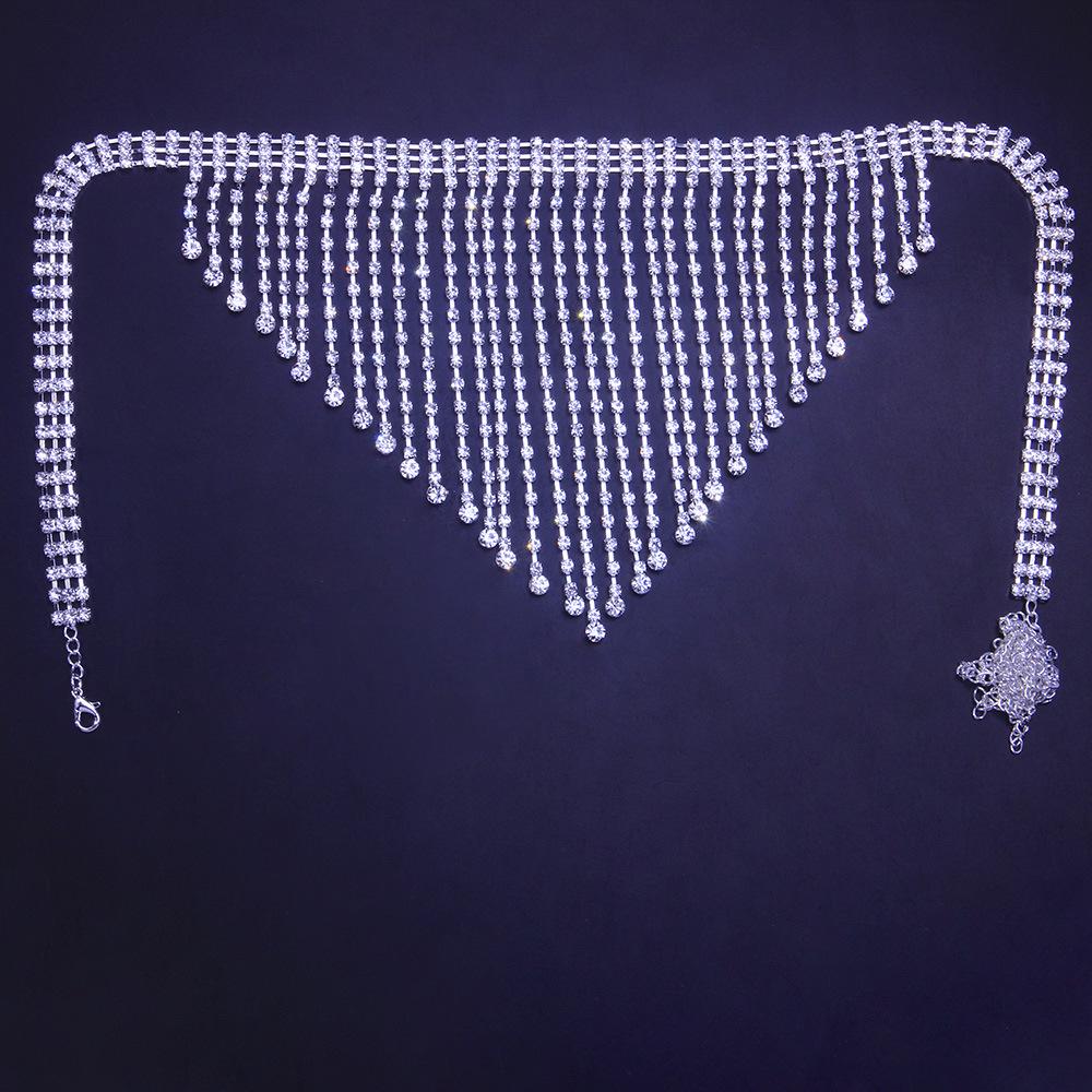 Европейская и американская мода, цепочка на талию и тело с кисточками из стразов для женщин - аксессуар для вечеринки в ночном клубе
