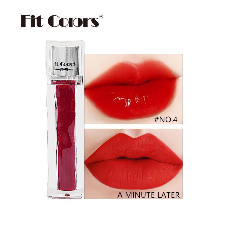 Подходящие цвета Прозрачное зеркало Водяной свет Глазурь для губ Кубики льда прозрачные и увлажненные и белые, губная помада Красная вода